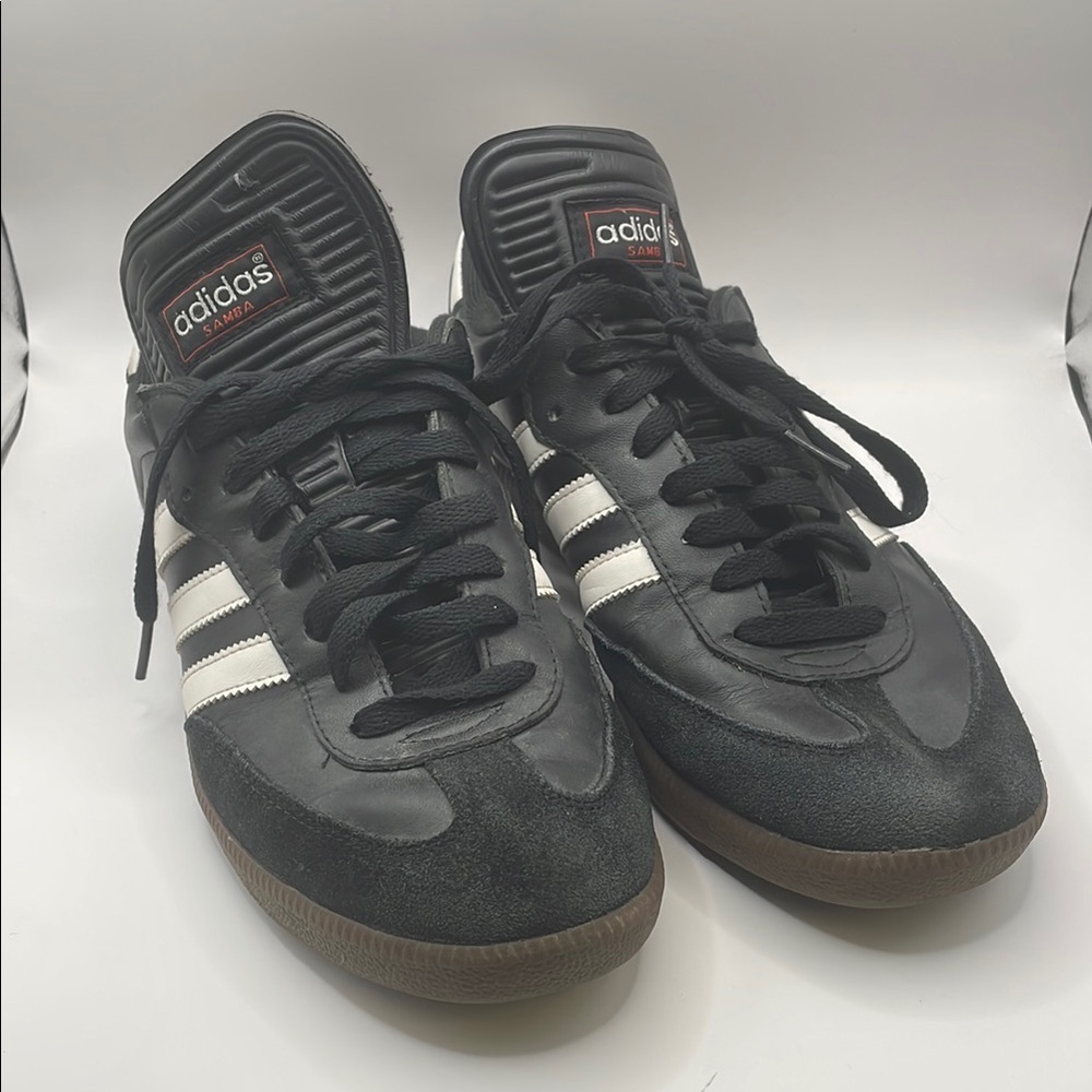 Adidas Men's Black and White Samba Sneakers
